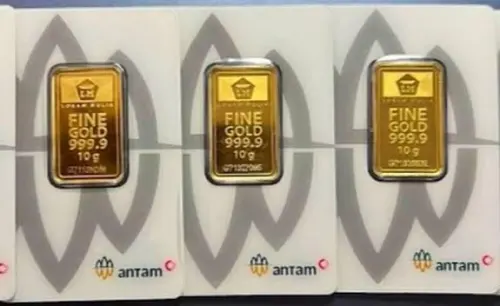 Harga Emas Antam Rabu ini Turun Rp20.000 per Gram